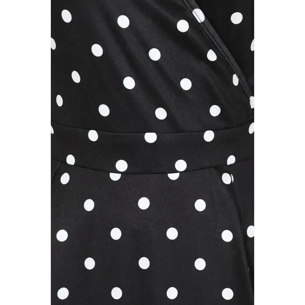 Lyra Dress - Black Polka Dot