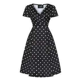 Lyra Dress - Black Polka Dot