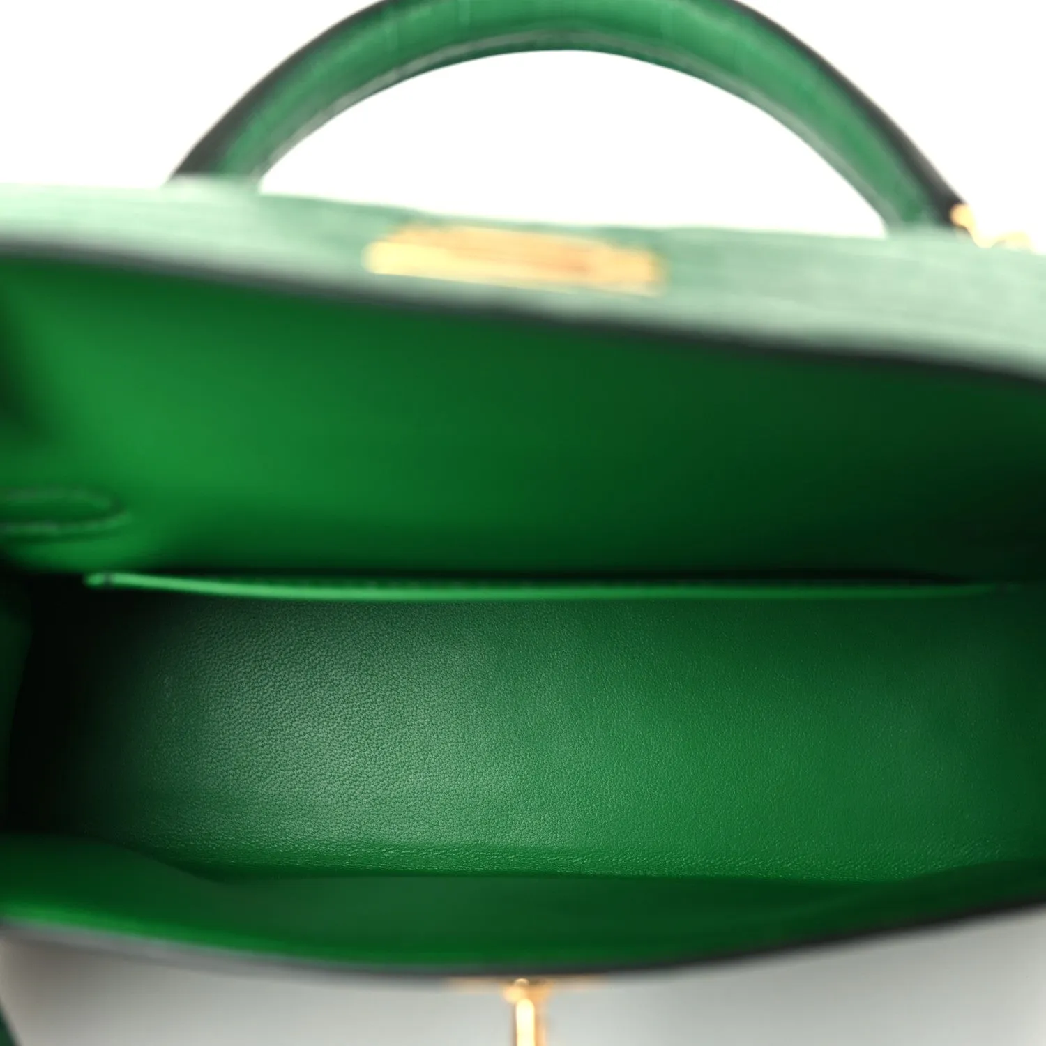 Matte Alligator Mini Kelly Sellier 20 Vert Cactus