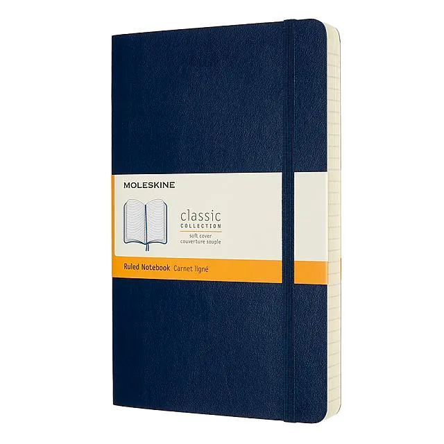 Moleskine Classic Collection Expanded Softcover Large Notebook Sapphire Blue