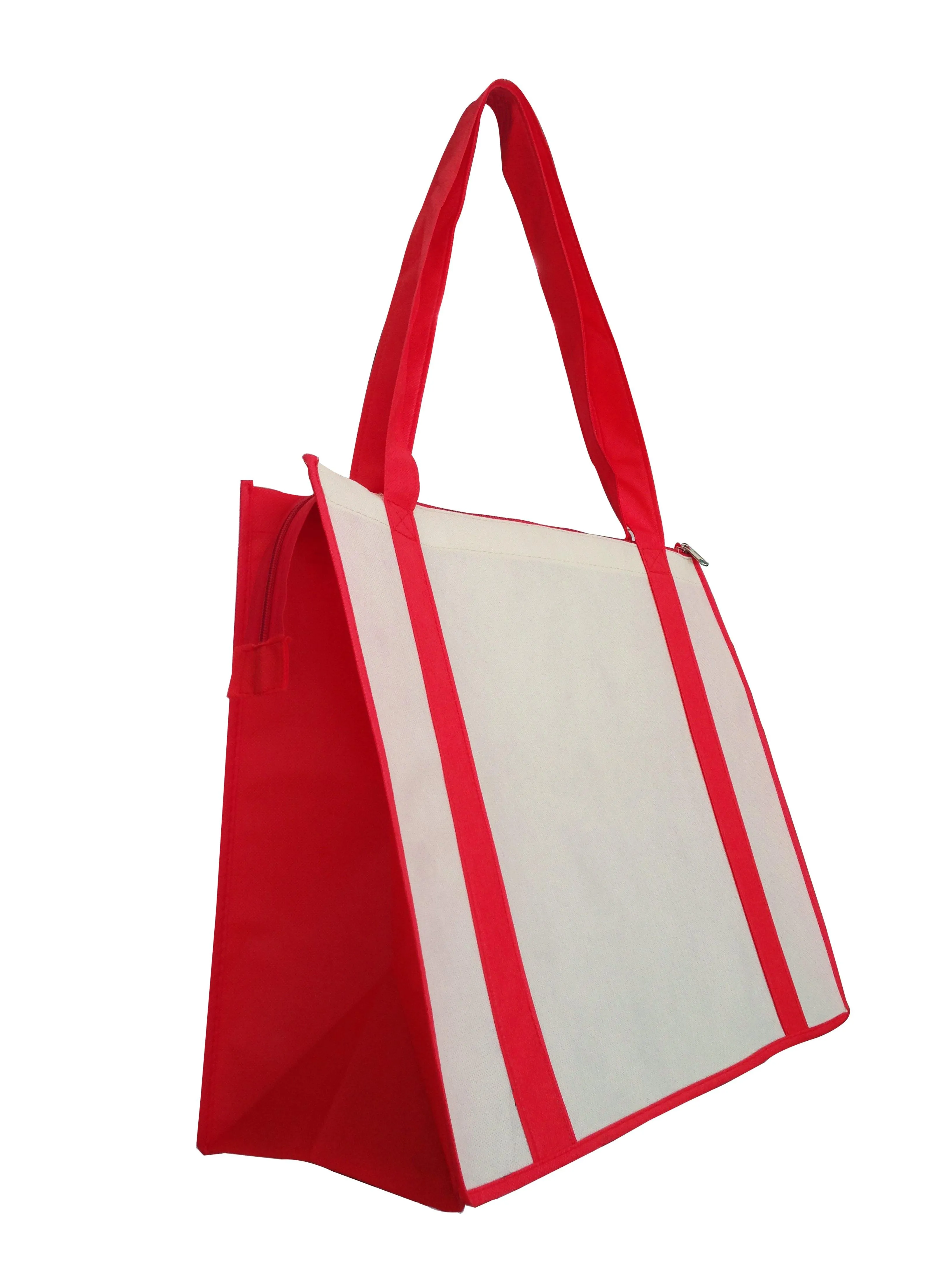 NON WOVEN LARGE ZIPPED SHOPPING BAG
