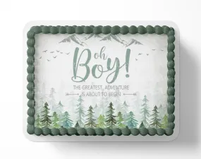 Oh Boy Baby Shower, Let the Adventure Begin, Adventure Awaits Baby Shower Cake Topper,  Adventure is about to begin Baby shower,  Adventure baby shower