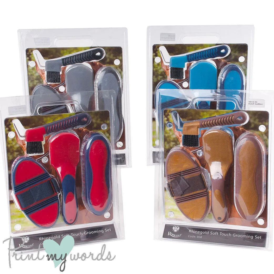 Personalised Soft Touch Grooming Kit with Horse Tote Bag