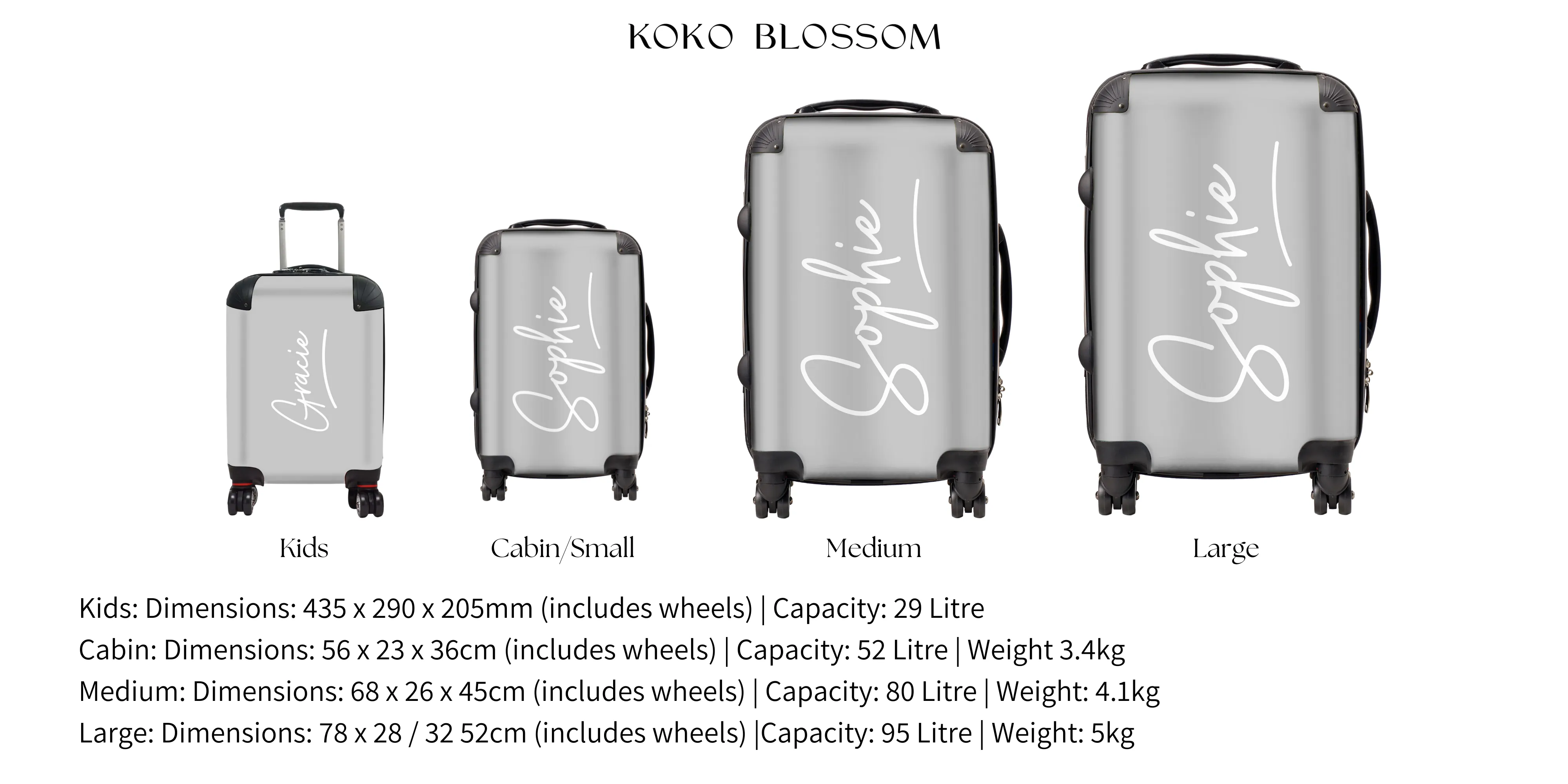 Personalised Suitcase | White Marble with Navy Monogram