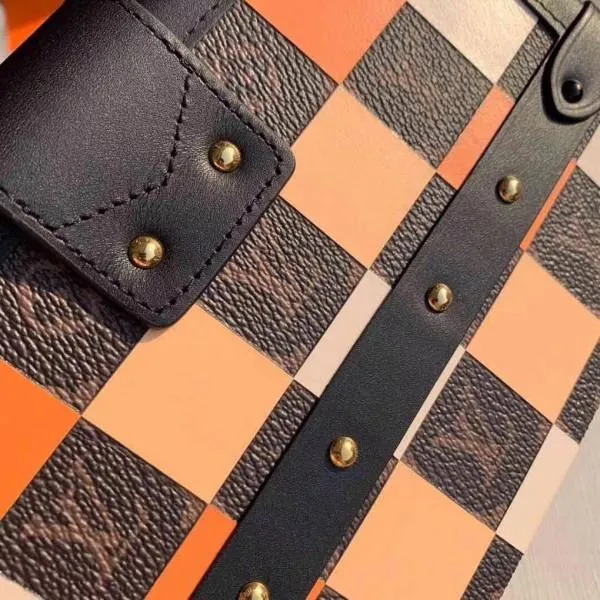 Petite Malle Damier And Monogram Canvas Box Shoulder Bag M55519 2019 Collection