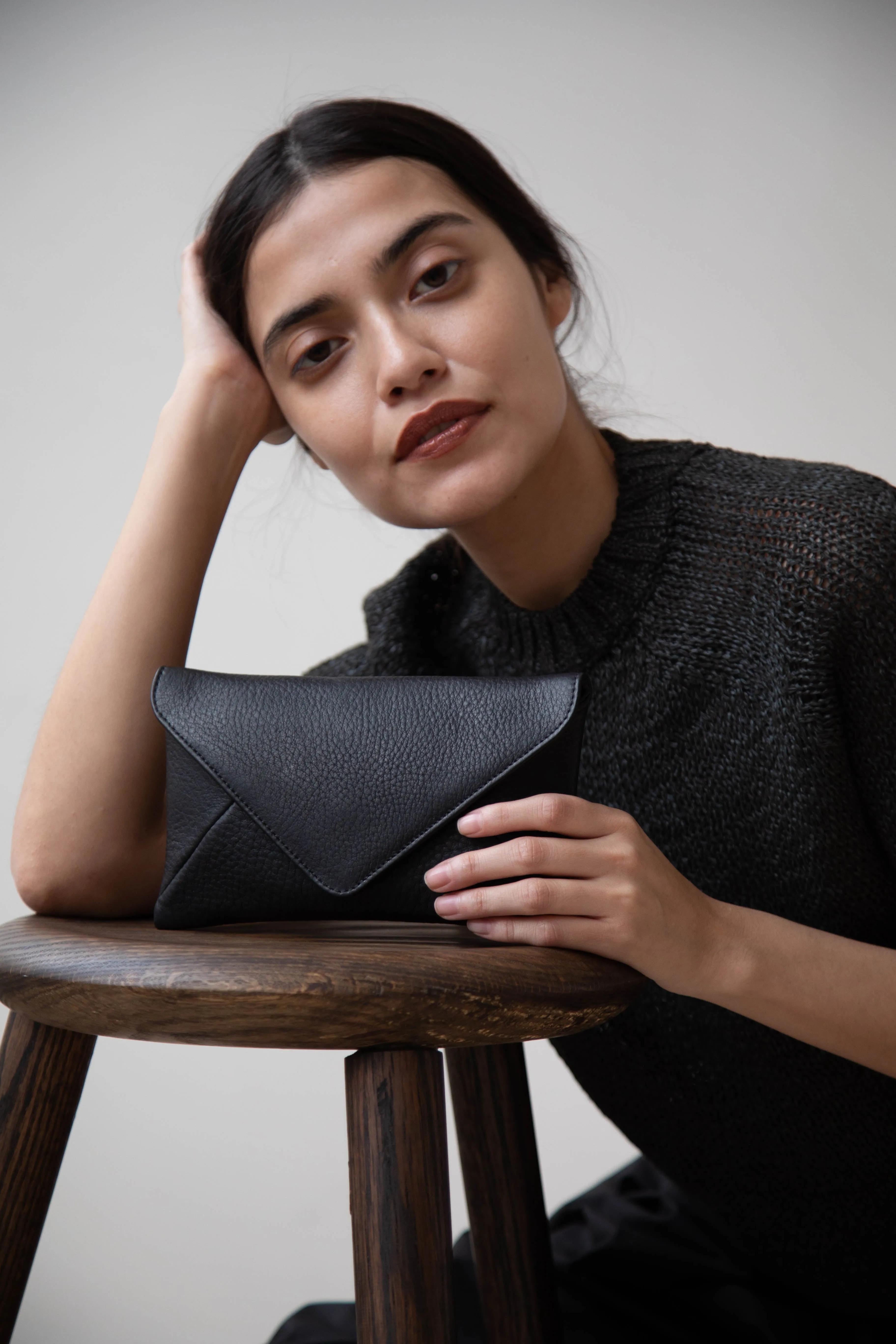 rennes Milo Wallet in Black Leather