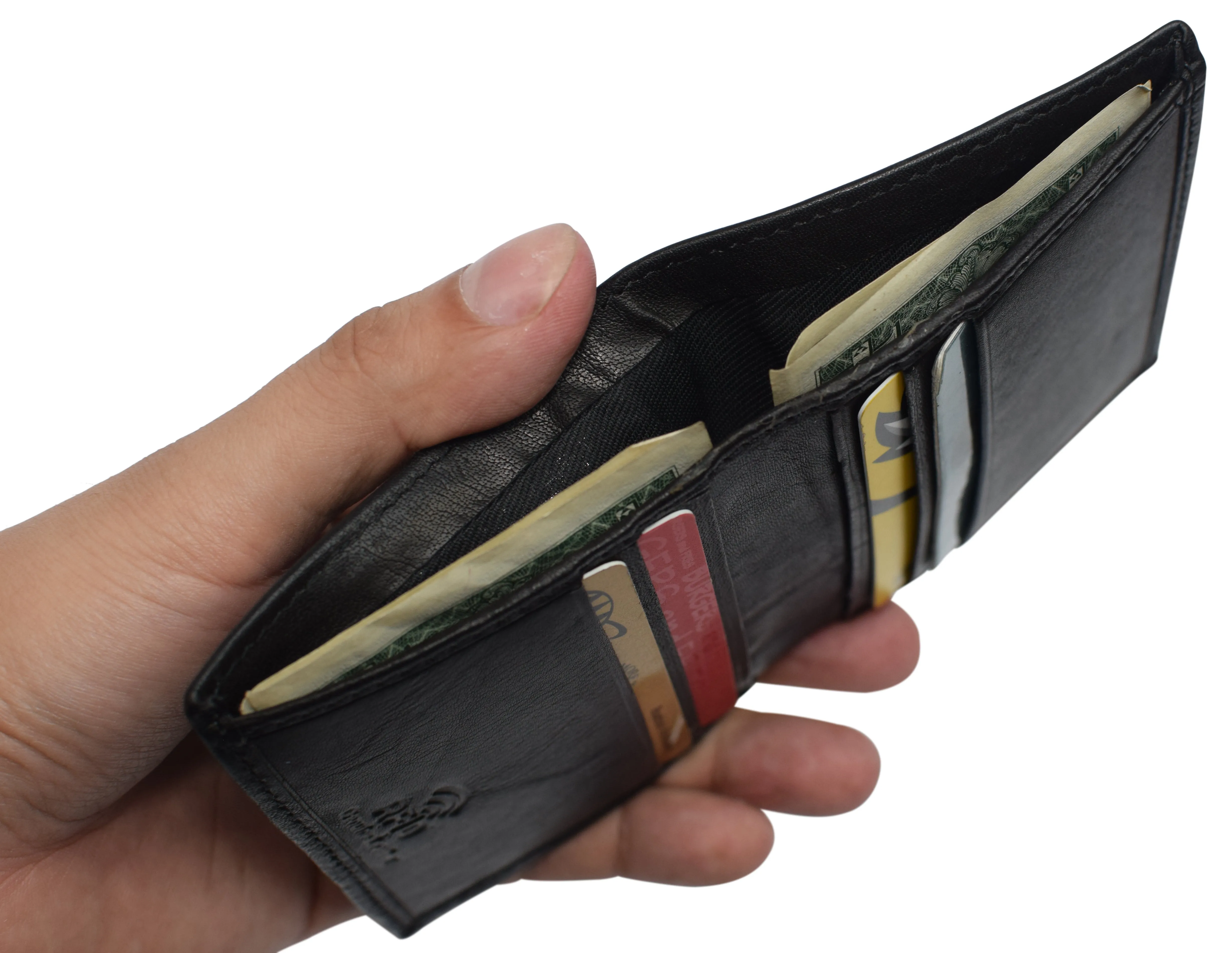 RFID Blocking Slim Bifold Wallet Card Holder Minimalist Front Pocket Wallets for Men