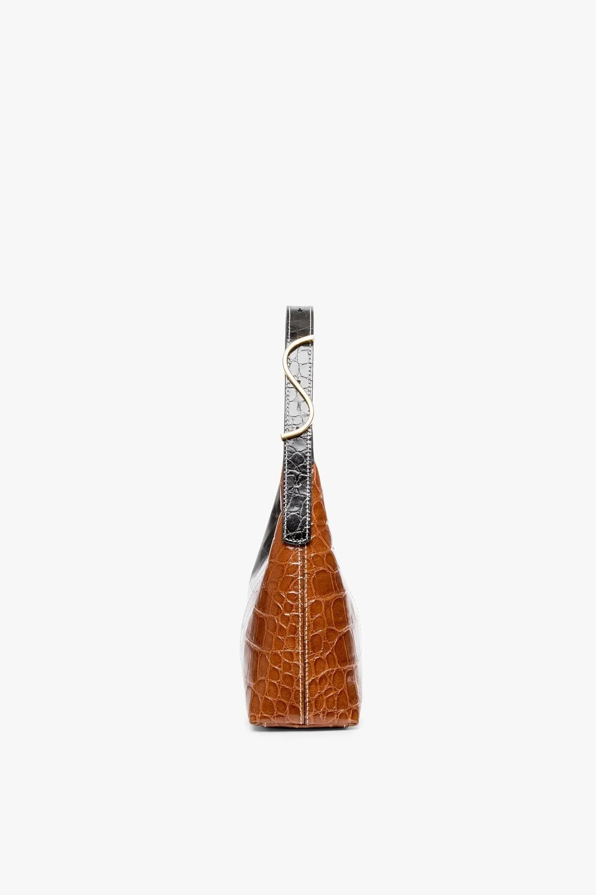 SCOTTY BAG | BLACK SADDLE CROC EMBOSSED
