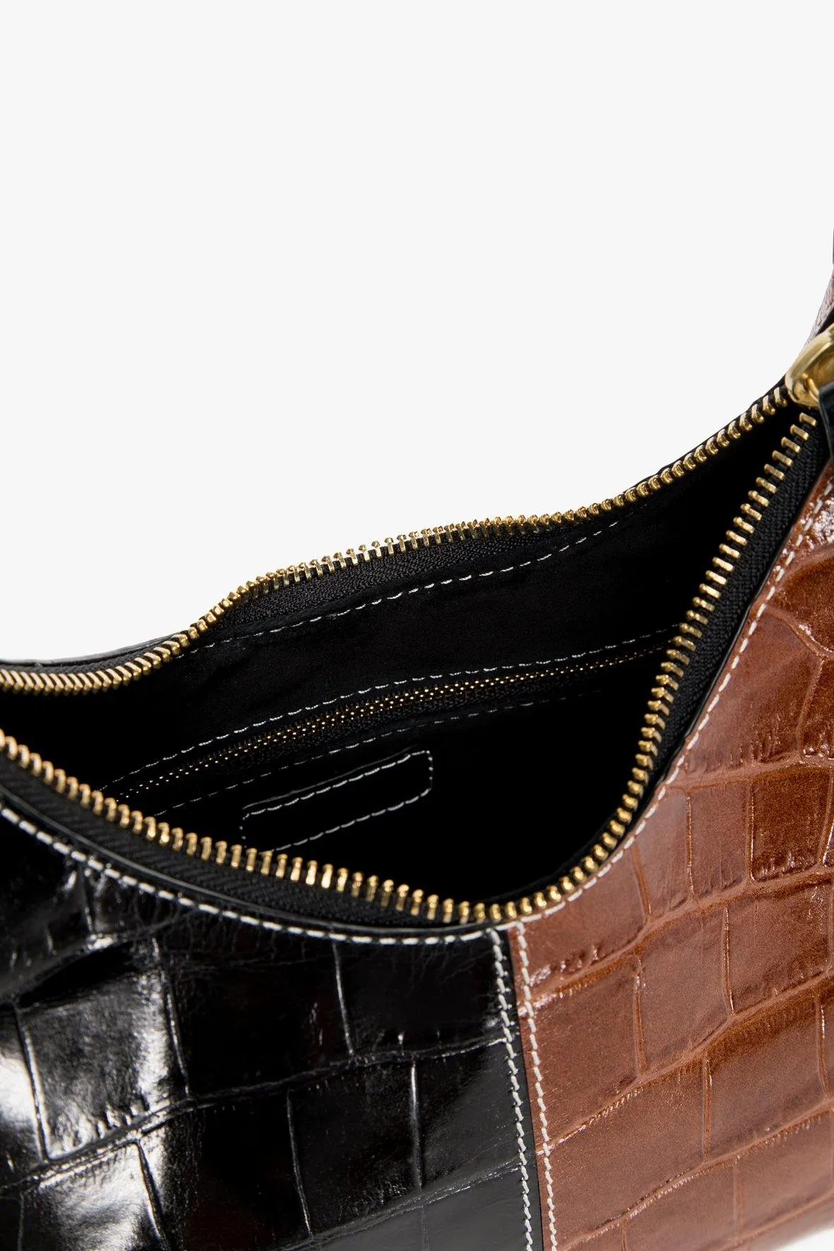SCOTTY BAG | BLACK SADDLE CROC EMBOSSED