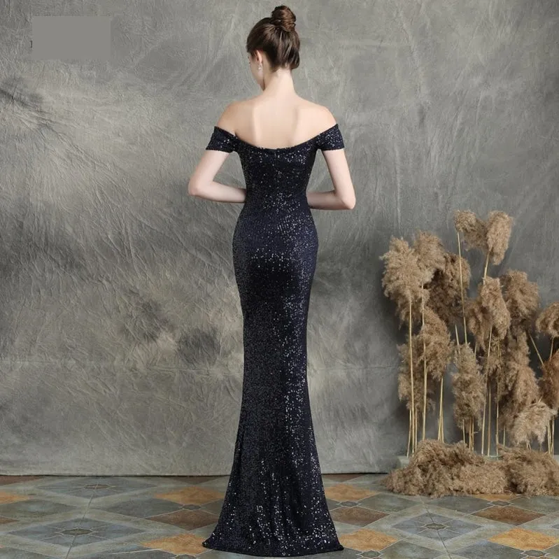 Sequined Mermaid Evening Party Dress