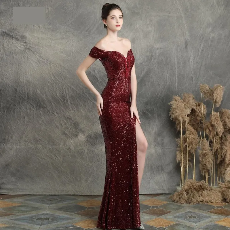 Sequined Mermaid Evening Party Dress