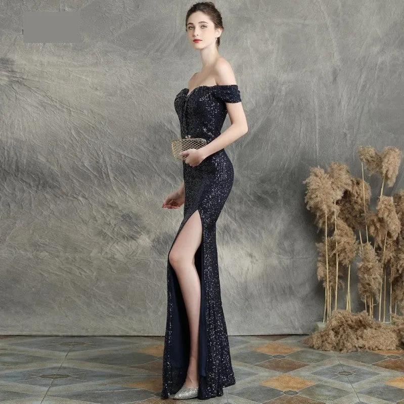 Sequined Mermaid Evening Party Dress