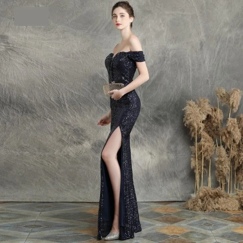Sequined Mermaid Evening Party Dress