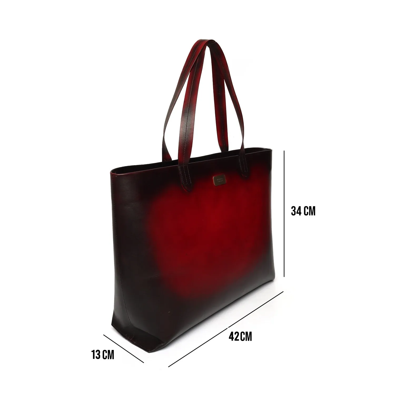 Shopping Basket Leather Bag With Top Zip Opening for women By Brune & Bareskin