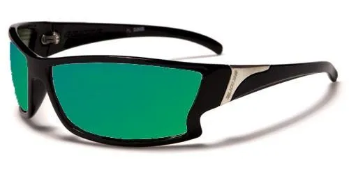 Small Black Polarized Wrap Sunglasses for Men