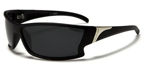 Small Black Polarized Wrap Sunglasses for Men