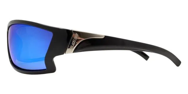 Small Black Polarized Wrap Sunglasses for Men