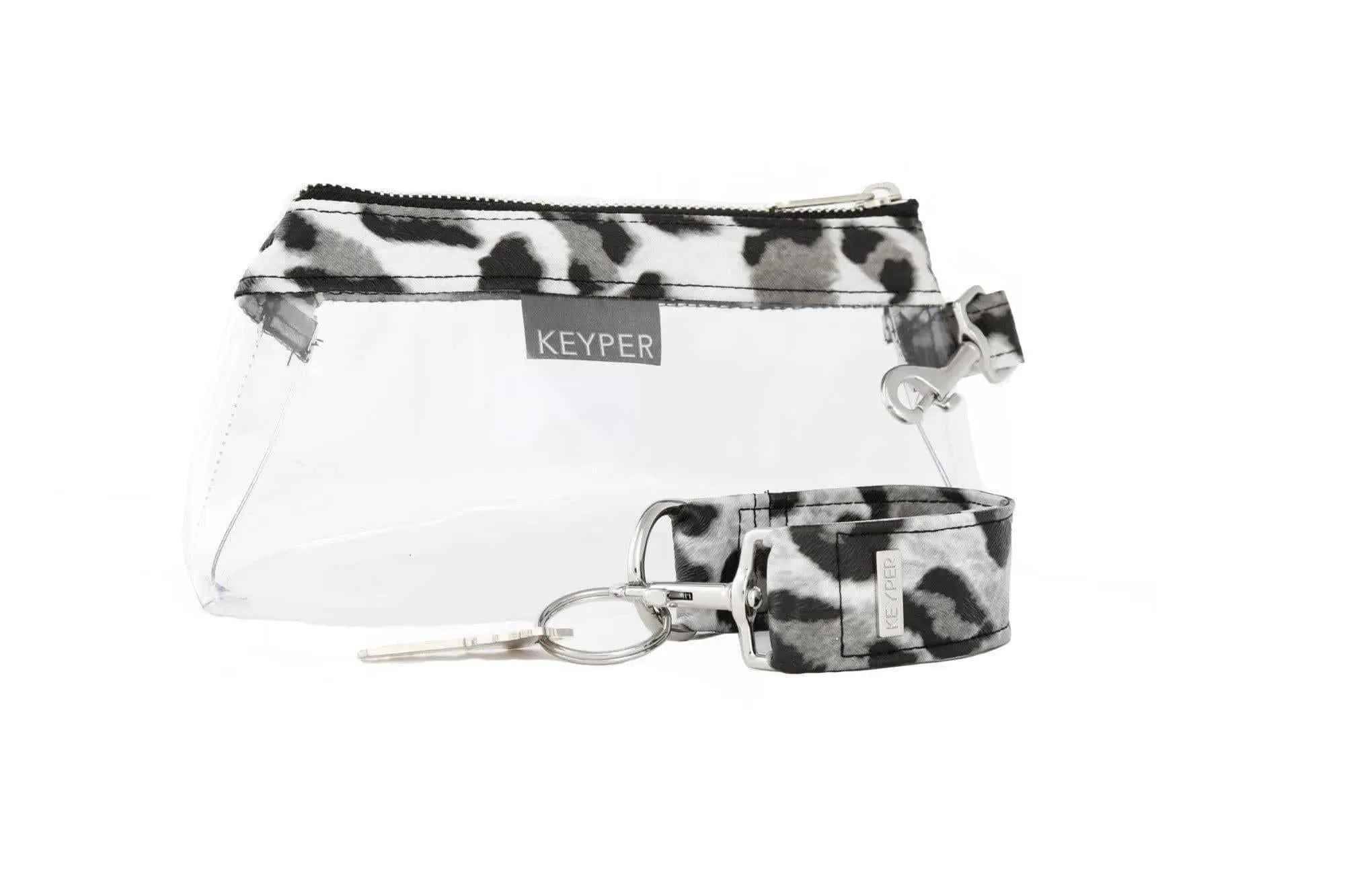 Snow Leopard Vegan Leather 2-Piece Wristlet Set
