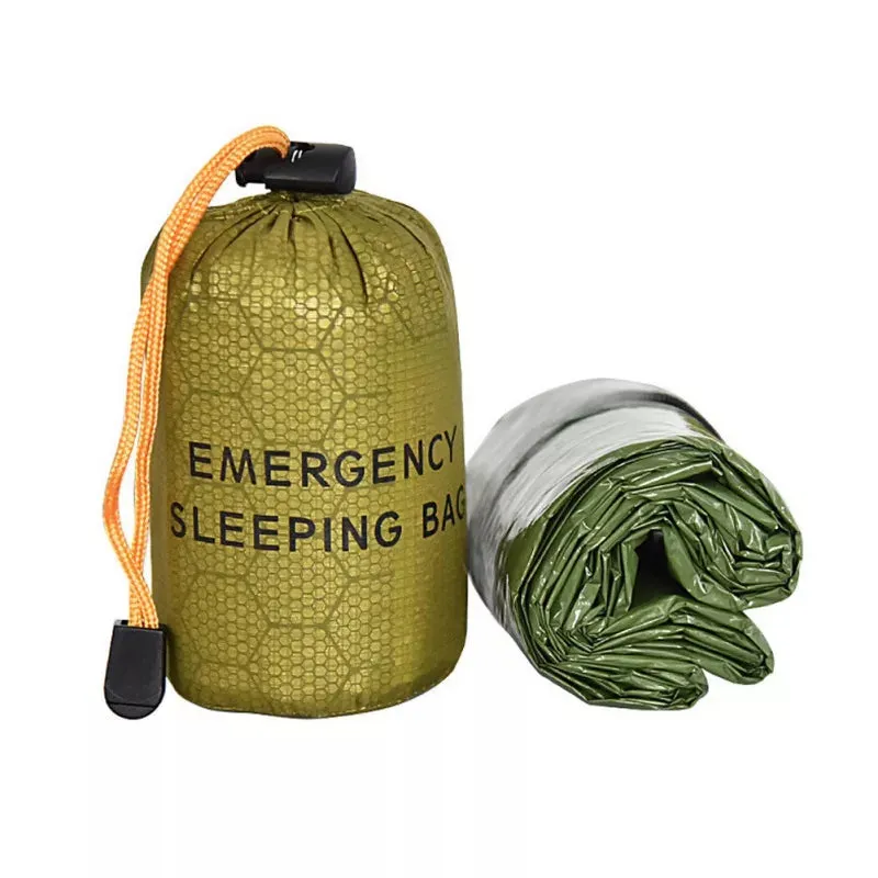 Survival Kit Thermal Blanket Reusable Portable Emergency Sleeping Bag Camping Blanket Waterproof Outdoor Supplies