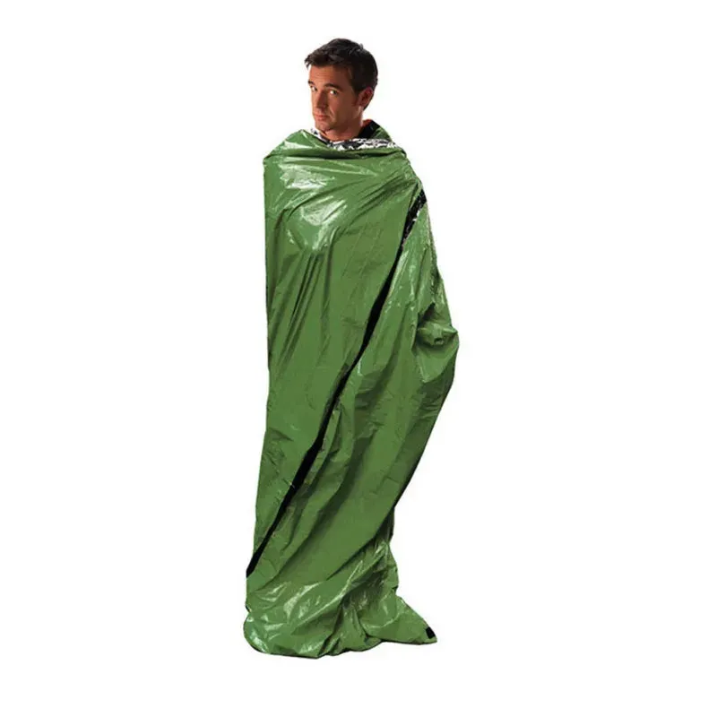 Survival Kit Thermal Blanket Reusable Portable Emergency Sleeping Bag Camping Blanket Waterproof Outdoor Supplies