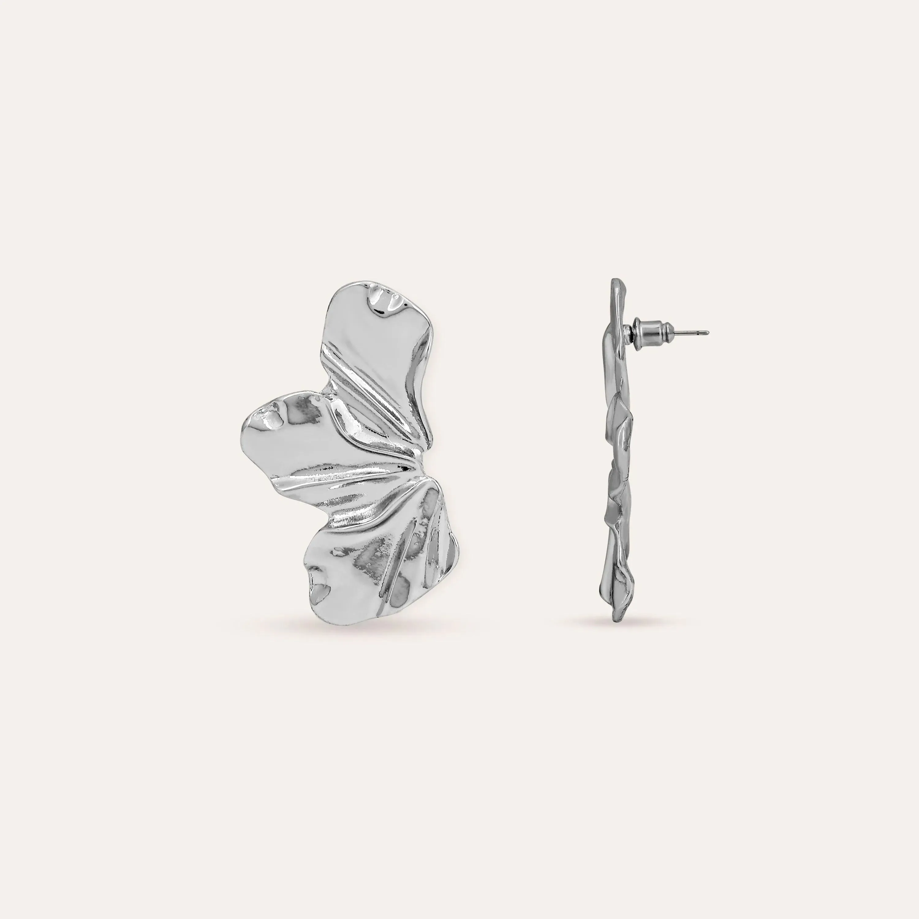 TFC Bling Blossom Silver Plated Stud Earrings