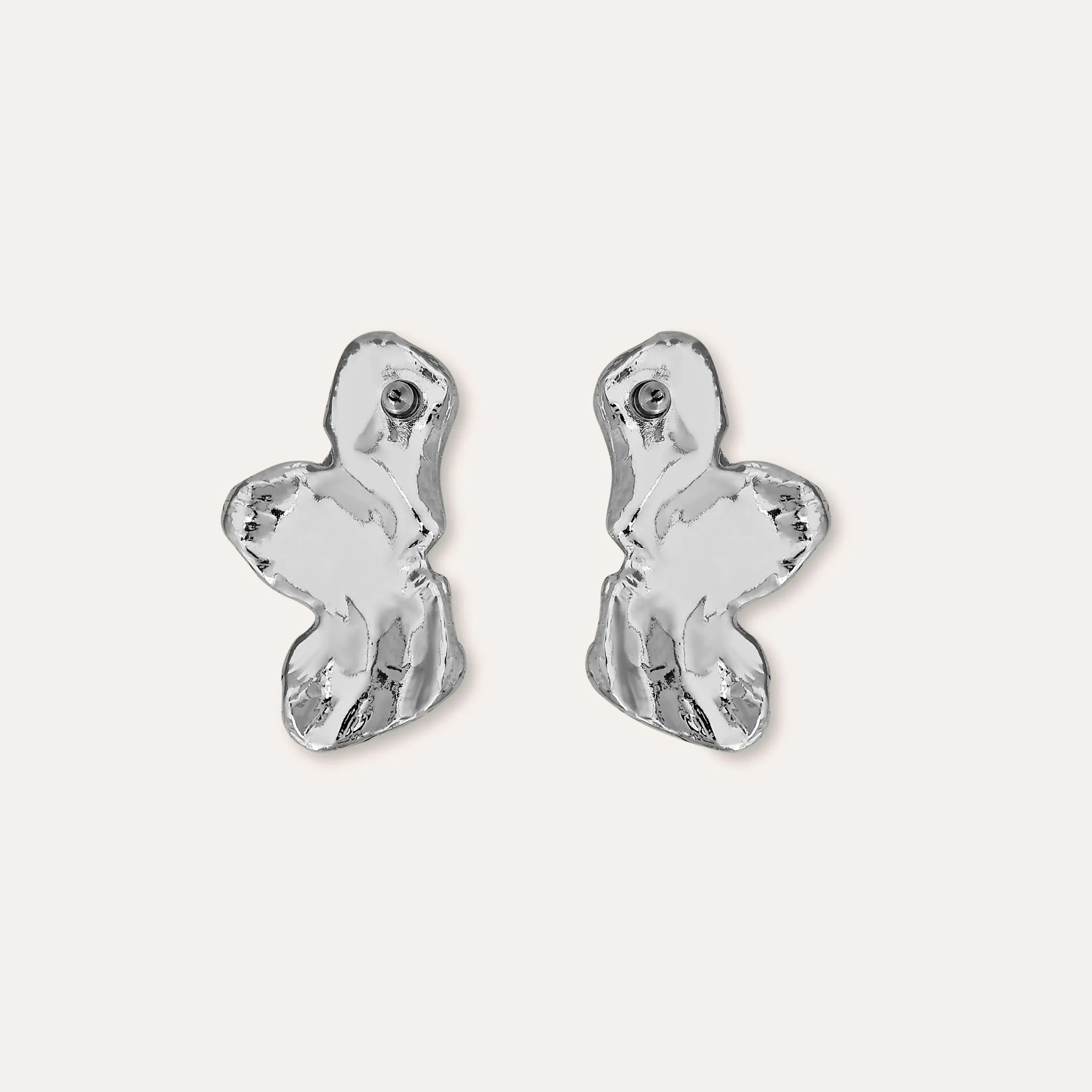 TFC Bling Blossom Silver Plated Stud Earrings