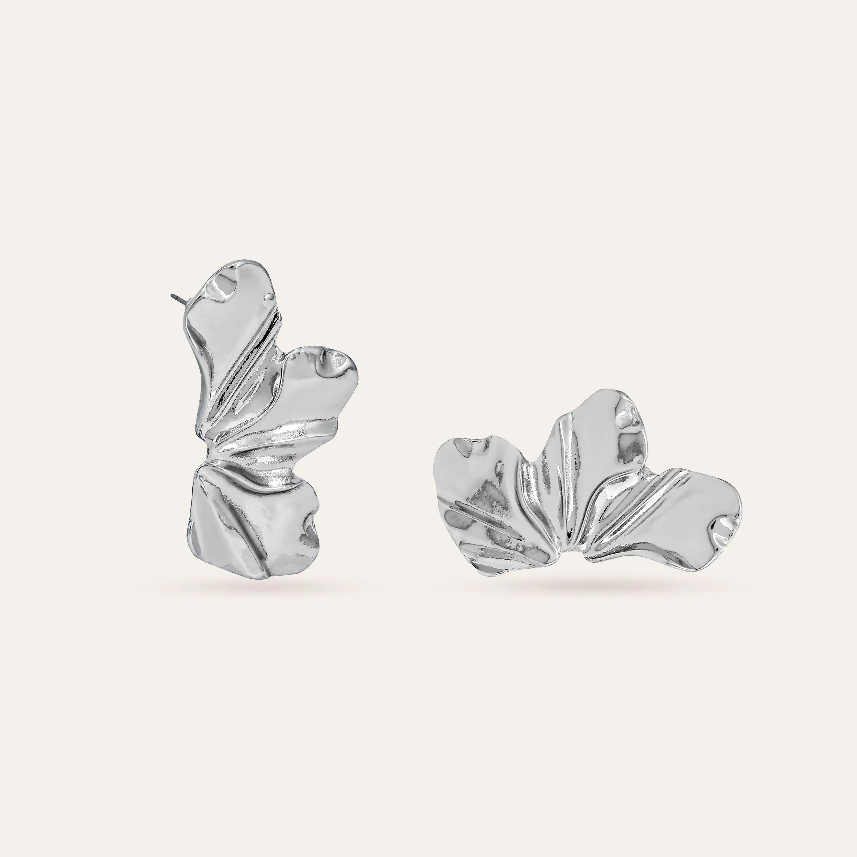 TFC Bling Blossom Silver Plated Stud Earrings