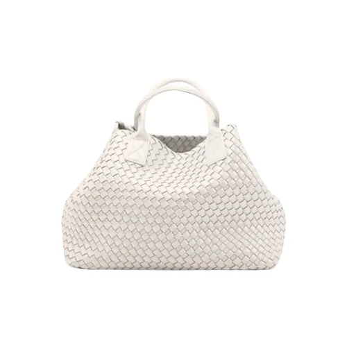 The Nicola 2.0 Weave Tote Bag in white