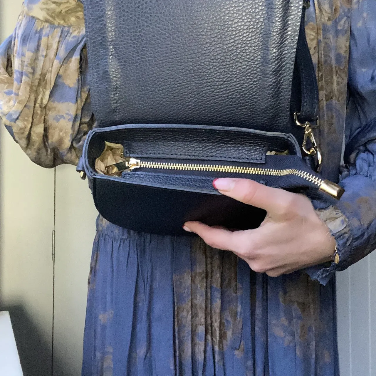 The Plaited Leather Saddle Bag