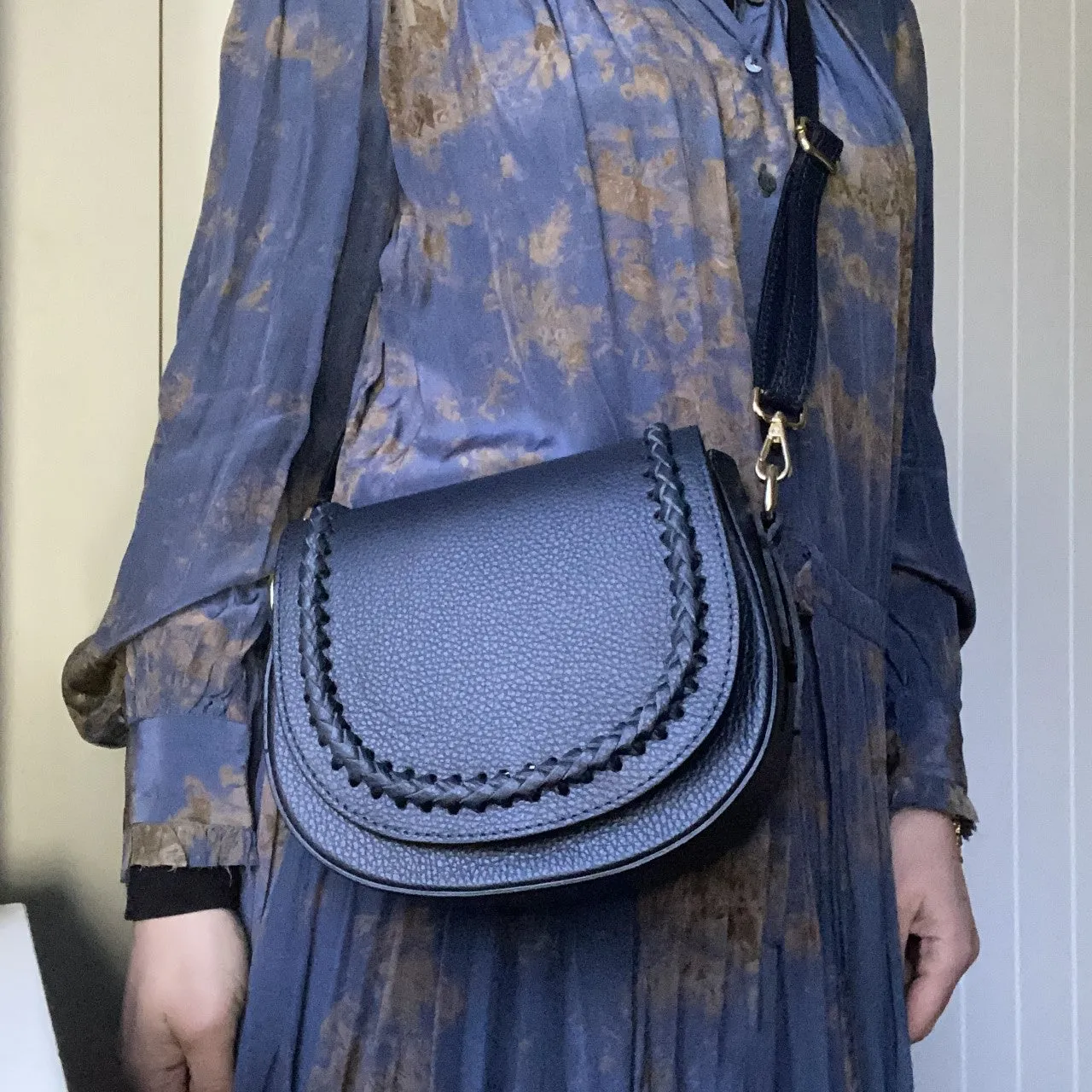 The Plaited Leather Saddle Bag