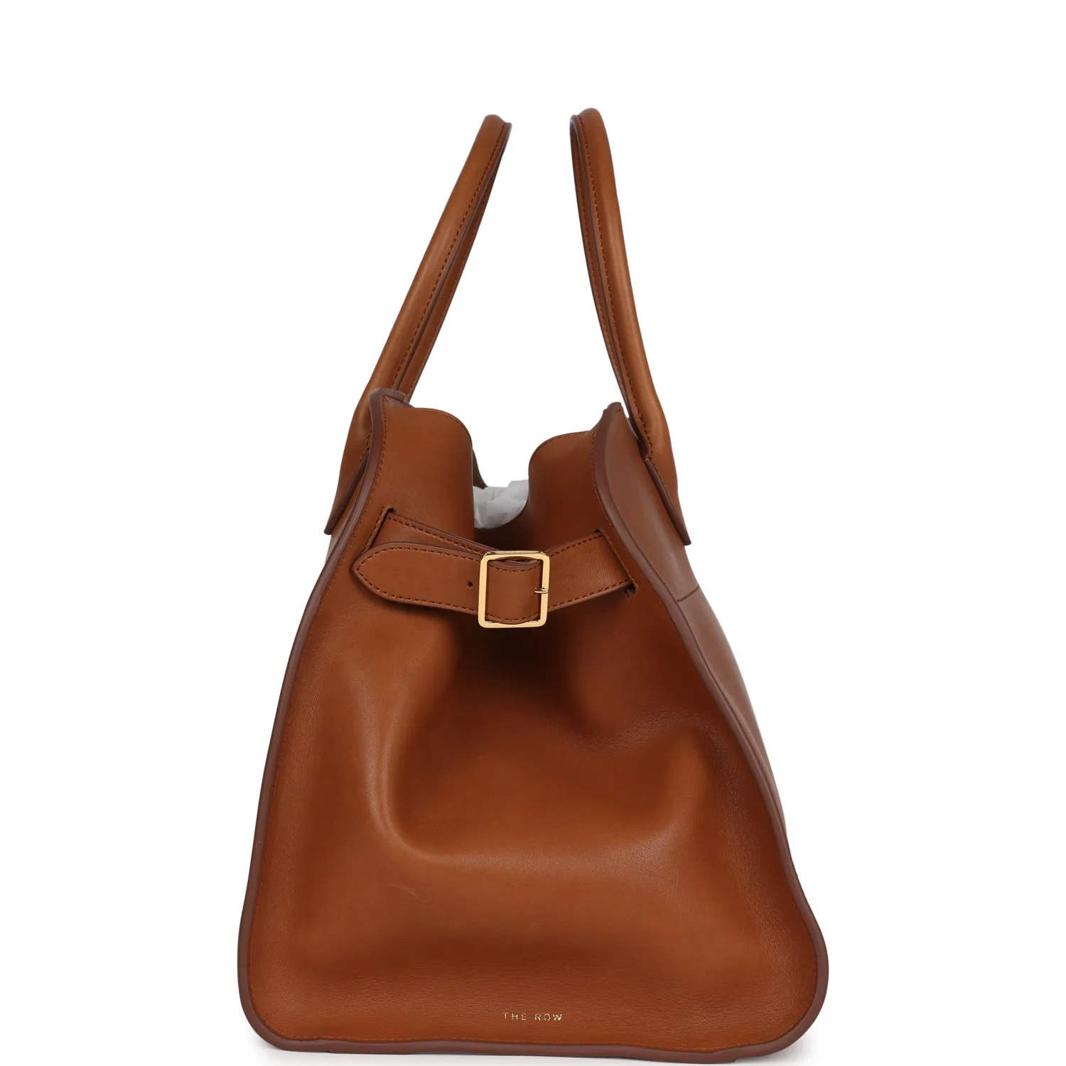The Row Soft Margaux 15 Cuir Saddle Leather Gold Hardware