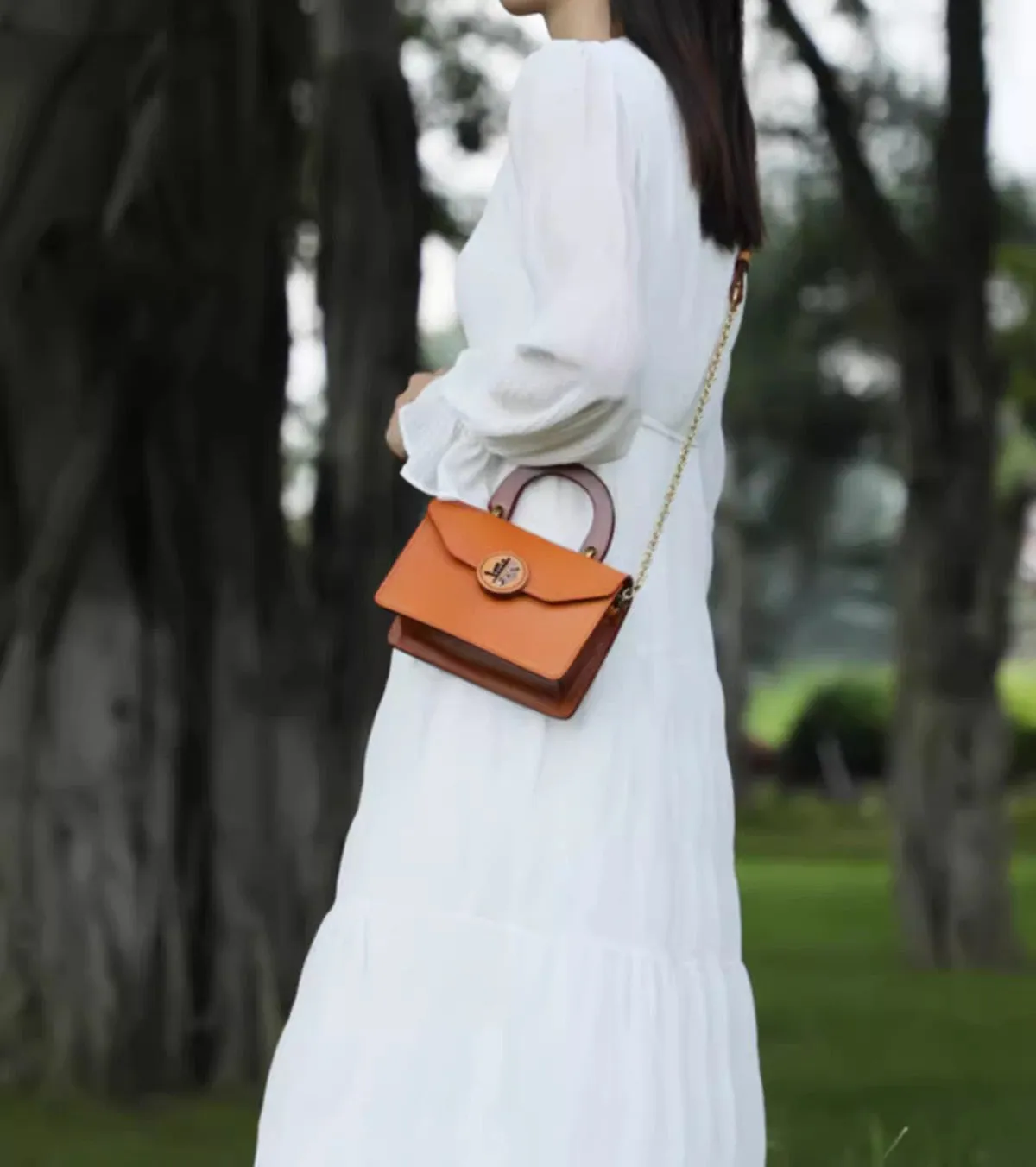 Vintage Womens Leather Shoulder Bag Small Crossbody Bags For Women