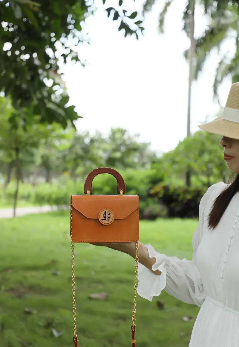 Vintage Womens Leather Shoulder Bag Small Crossbody Bags For Women