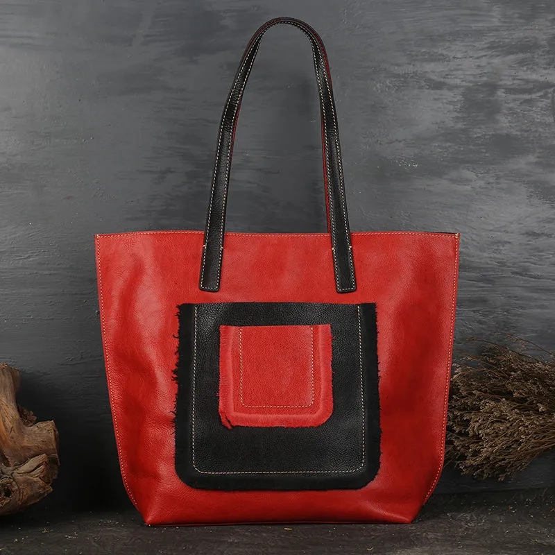 Vintage Womens Leather Shoulder Tote Bag Purse Handbags for Women