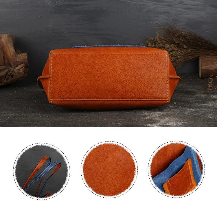 Vintage Womens Leather Shoulder Tote Bag Purse Handbags for Women