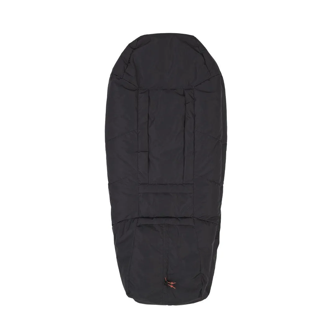 Voksi Adventure Footmuff - Black - Seashell Sand