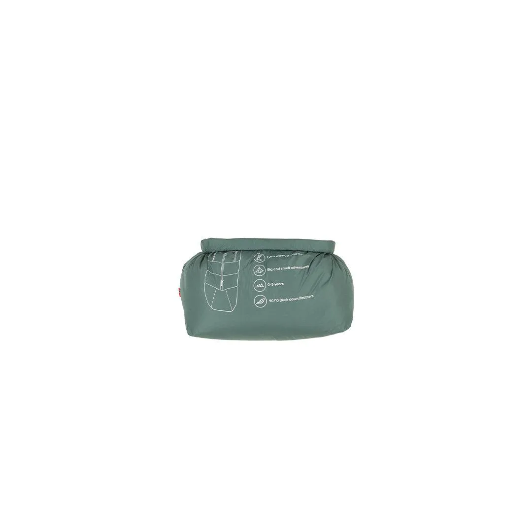 Voksi Adventure North Footmuff - Dark Sea Green - Seashell Sand