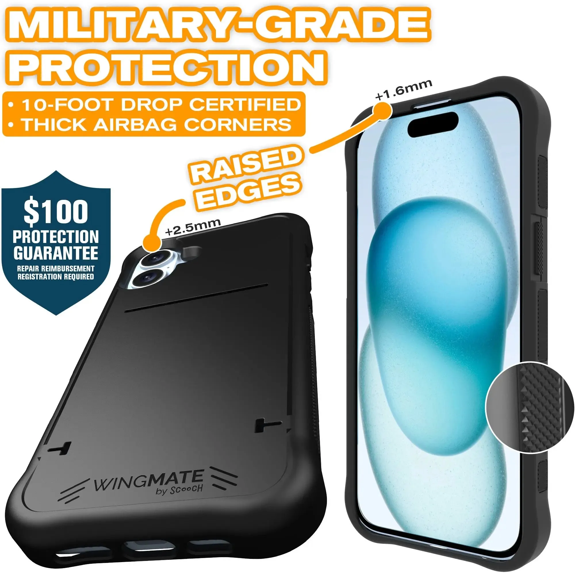 Wingmate Defender Bundle for iPhone 16 Plus