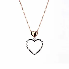 With Love - Falling Hearts - Sterling Silver Necklace