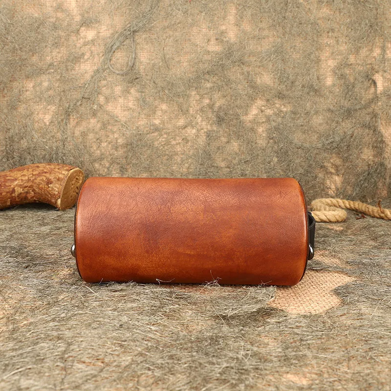 Womens Mini Leather Barrel Crossbody Bag Shoulder Handbags